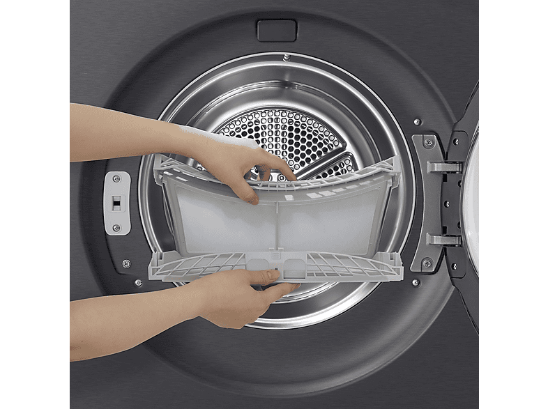 Secadora bomba de calor - LG RHX5009TBB, 9 kg, 12 programas, AI DUAL Inverter™, ThinQ™, Acero Grafito Mate Antihuellas — foto 13