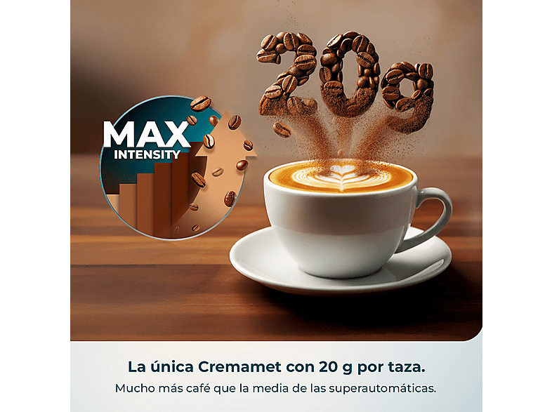 Cafetera superautomática - Cecotec Cremmaet Lungo Steam, Vaporizador, 5 bebidas, Pantalla táctil, 19 bares, Thermoblock, Molinillo integrado, Negro — foto 7
