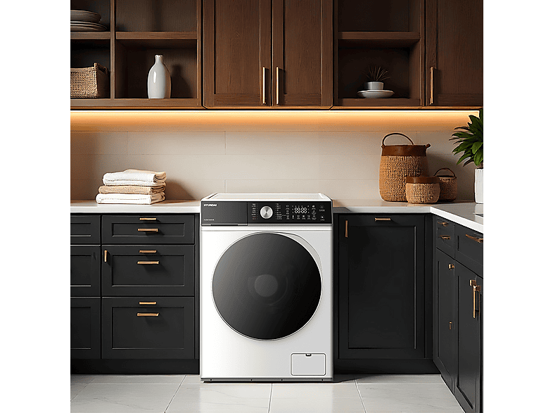 Lavadora carga frontal - Hyundai HL9401AIDVB, 9 kg, 16 programas, Blanco — foto 3