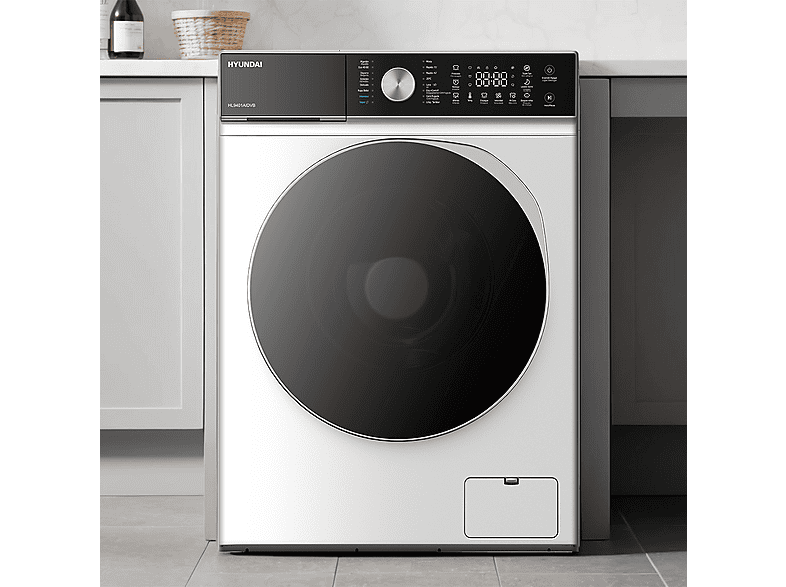 Lavadora carga frontal - Hyundai HL9401AIDVB, 9 kg, 16 programas, Blanco — foto 7