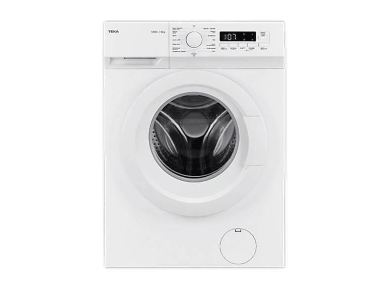 Lavadora carga frontal - Teka WMK 10620, 6 kg, 1200 rpm, 15 programas, Blanco