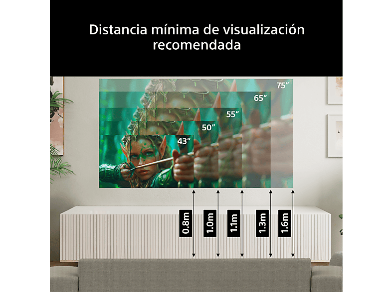 TV LED 55" - Sony BRAVIA 2 II, Direct LED, 4K HDR Processor X1, Smart TV (Google TV), TDT HD, DVB-T2, Dolby Atmos, Chromecast, Eco, 55S25M2 — foto 3