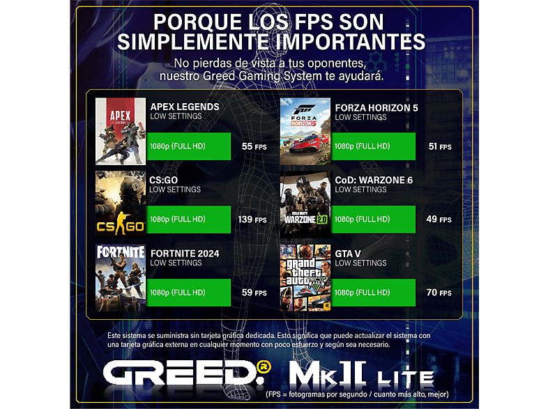 PC Gaming - Greed MK2 AMD Lite | Gaming Ordenador / Computer, AMD Ryzen 5, 32 GB RAM, 512 GB SSD, Radeon™ RX Vega 7, Windows 11 Pro, Negro — foto 7