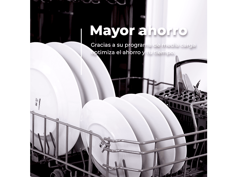 Lavavajillas libre instalación 45 cm - Evvo D1X Slim, 5 programas, 45,0 cm, Inox — foto 4