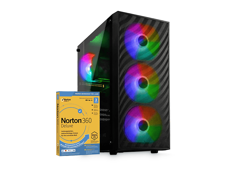 PC Gaming - Cybernerds | P7 | Pro Gaming |, AMD Ryzen 5 5500, 32 GB RAM, 1000 GB SSD, Radeon™ RX 7600, Windows 11, Negro