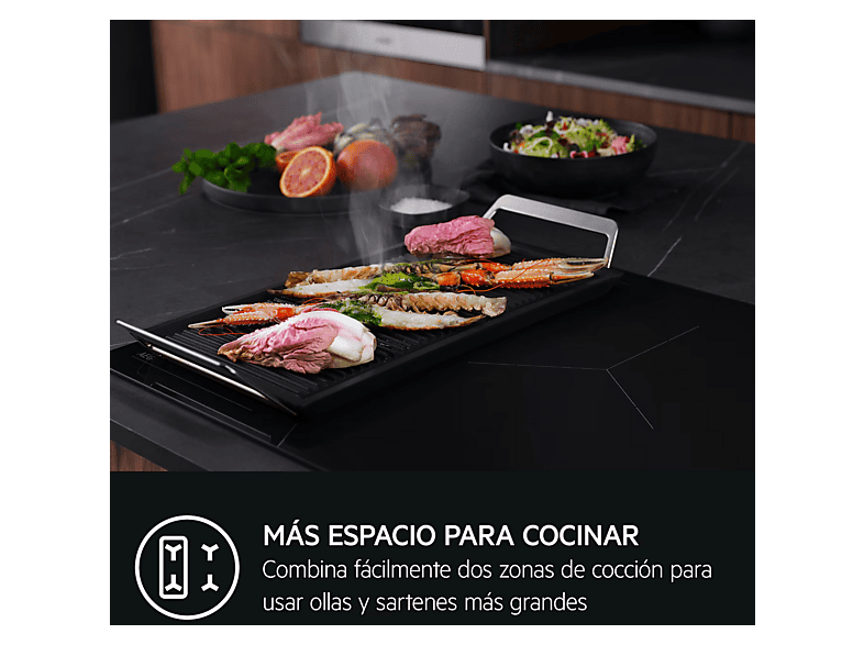 Placa inducción - AEG TI63IQ30FB, 3 zonas, 59 cm, Negro — foto 4