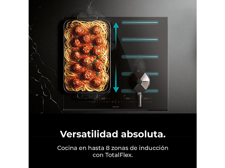 Placa de inducción - Cecotec Bolero Squad I 4800 TotalFlex, 4 zone(s) zonas, 59 cm, Negro — foto 2