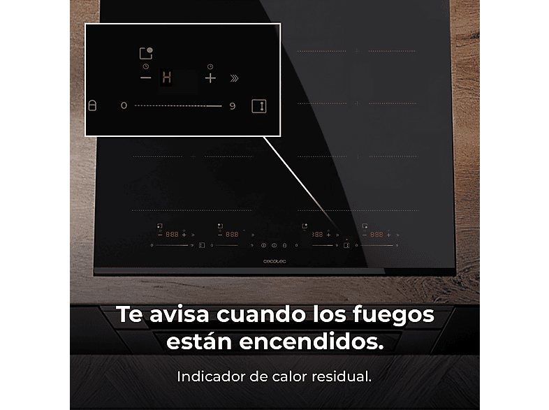 Placa de inducción - Cecotec Bolero Squad I 4800 TotalFlex, 4 zone(s) zonas, 59 cm, Negro — foto 6