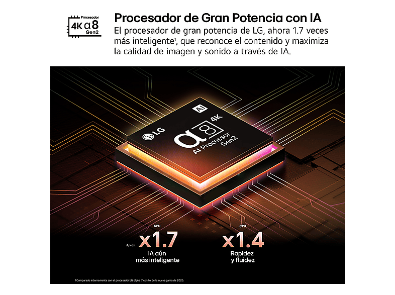TV QNED 100" - LG 100QNED86A6, UHD 4K, Procesador Inteligente α8 AI Processor 4K Gen2, Smart TV, DVB-T2 (H.265), Charcoal Black — foto 7