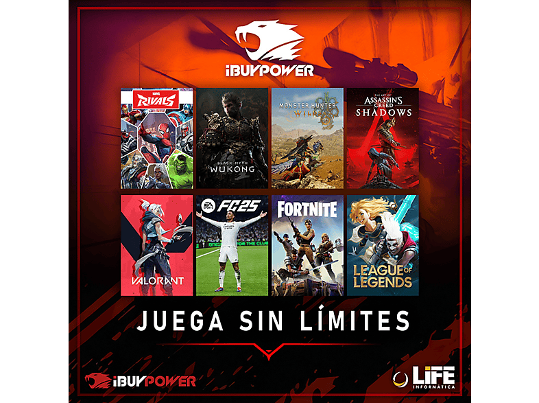 PC Gaming - Ibuypower Fighter Warcry X Plus, Ryzen 5 5500, 32 GB RAM, 1 TB SSD, GeForce RTX™ 5060, Windows 11 Pro, Negro — foto 4