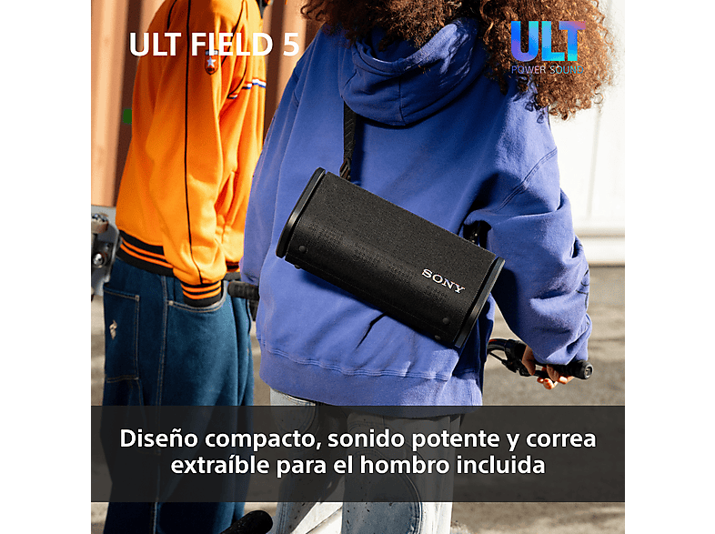 Altavoz inalámbrico - Sony ULT FIELD 5 (SRSULT50W), Bluetooth portátil, ULT POWER SOUND, 25 h, IP67, Resistente al agua, Correa, Con luces, Blanco — foto 5