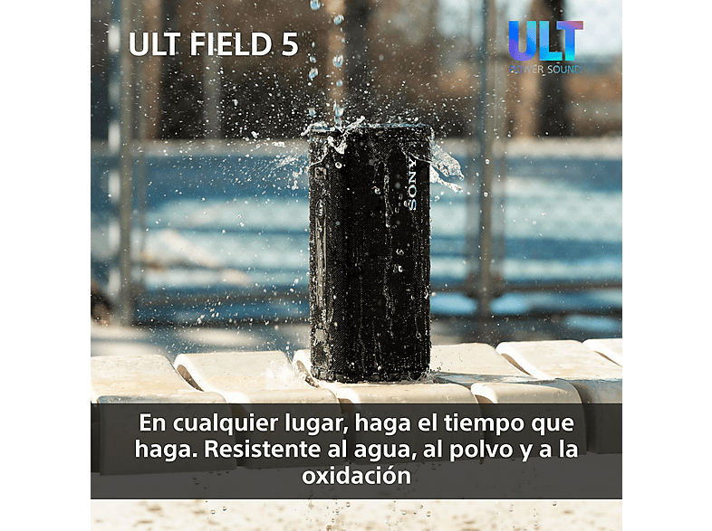 Altavoz inalámbrico - Sony ULT FIELD 5 (SRSULT50W), Bluetooth portátil, ULT POWER SOUND, 25 h, IP67, Resistente al agua, Correa, Con luces, Blanco — foto 8
