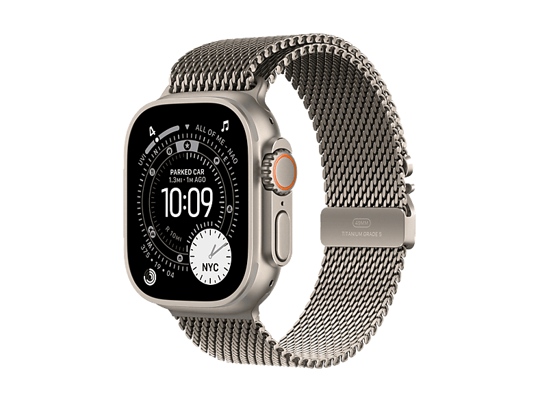 Smartwatch - Apple Watch Ultra 3 (2025), GPS+CEL, 49 mm, Caja de Titanio Natural, Correa Titanium Milanese Loop Natural, Calidad del sueño — foto 1