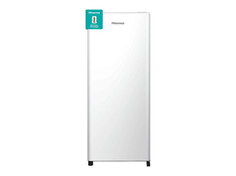 Frigorífico una puerta - Hisense RR220D4BWE, Cíclico, 126.5 cm, 165 L, Balconera XXL, Cajón frutas y verduras, Blanco — foto 1