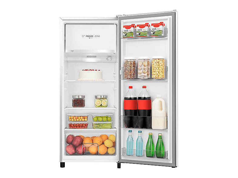 Frigorífico una puerta - Hisense RR220D4BWE, Cíclico, 126.5 cm, 165 L, Balconera XXL, Cajón frutas y verduras, Blanco — foto 4