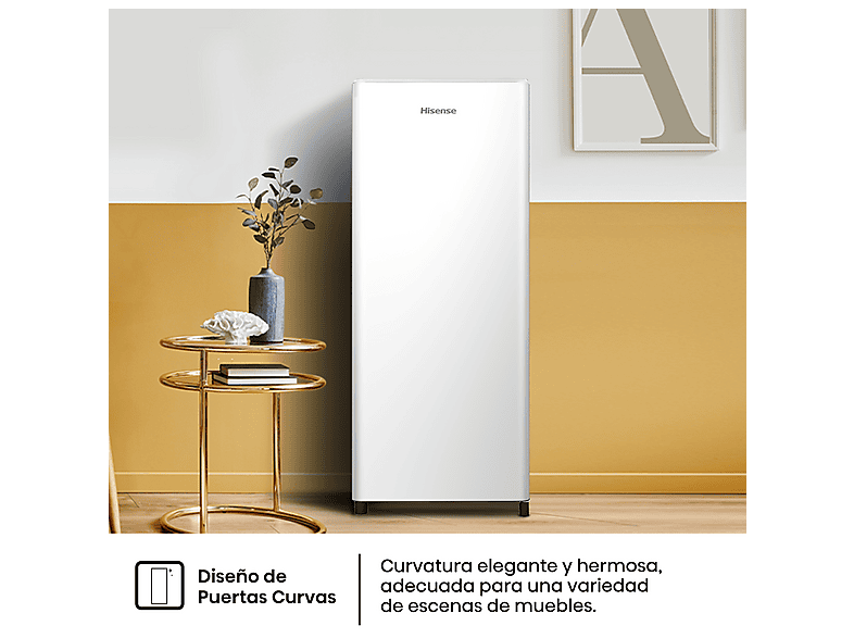 Frigorífico una puerta - Hisense RR220D4BWE, Cíclico, 126.5 cm, 165 L, Balconera XXL, Cajón frutas y verduras, Blanco — foto 10