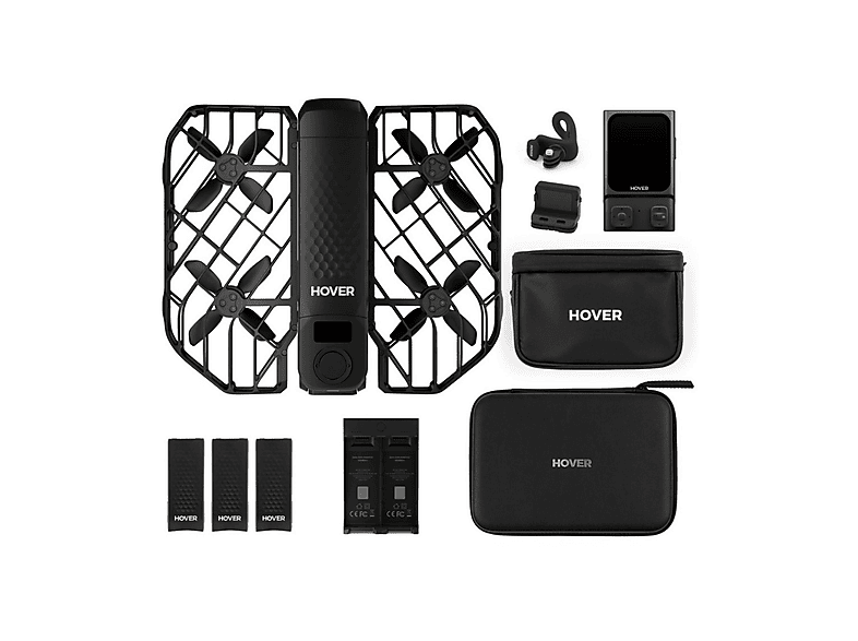Drones con cámara - Hoverair Kit definitivo para ciclismo  X1 PROMAX, 24,2 megapixel, 16 min, Negro