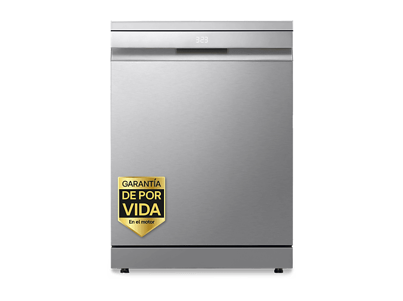 Lavavajillas - LG DF587HVS, 10 servicios, 10 programas, 60 cm, Lavado a vapor, Acero  antihuellas