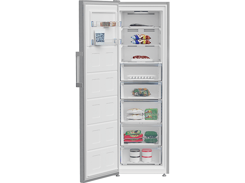 Congelador vertical - Beko BEKB3RMFNE314XB, 286 l, 186,5 cm, Color Inox — foto 3