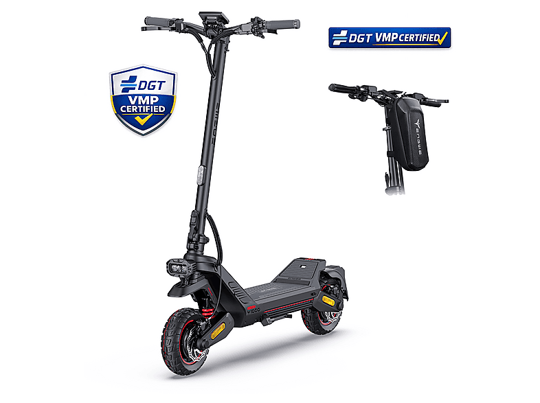 Patinete Eléctrico - Engwe Y1000, Carga máx. 120 kg, Negro
