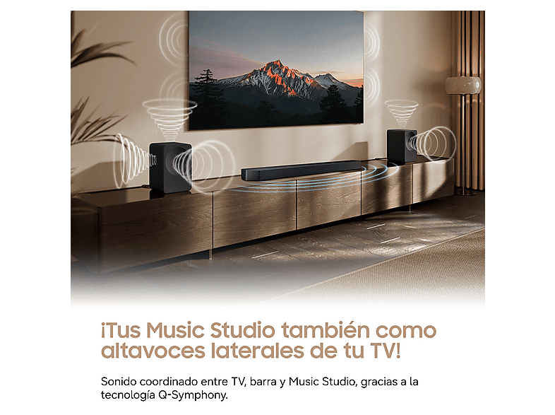 Altavoz inalámbrico - Samsung HW-LS70H Music Studio 7, 150 W, Dolby Atmos, Q-Symphony, Sonido Adaptativo, Negro Titanio — foto 5