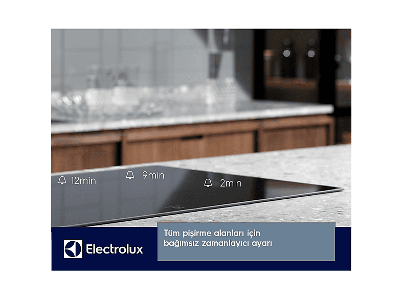 Placa de vitrocerámica - Electrolux EHF6343FOK, 4 Fuegos zonas, 590 mm, Negro — foto 3