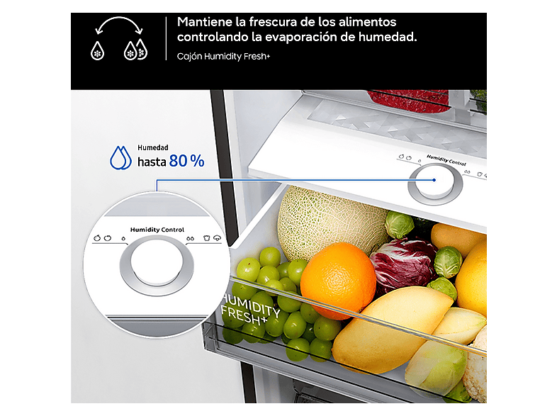 Frigorífico combi - Samsung Smart RB38C605DS9/EF, No Frost, 203 cm, 390l, All Around Cooling, WiFi, Inox — foto 9