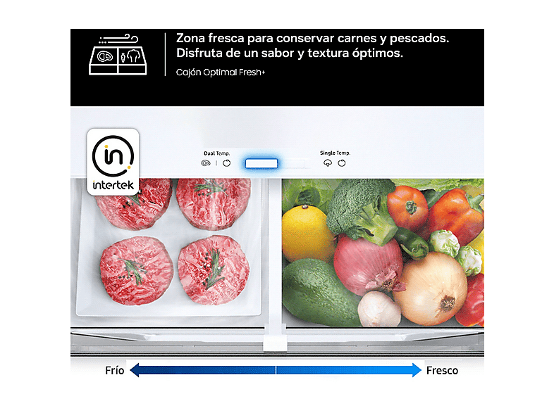 Frigorífico combi - Samsung Smart RB38C605DS9/EF, No Frost, 203 cm, 390l, All Around Cooling, WiFi, Inox — foto 10