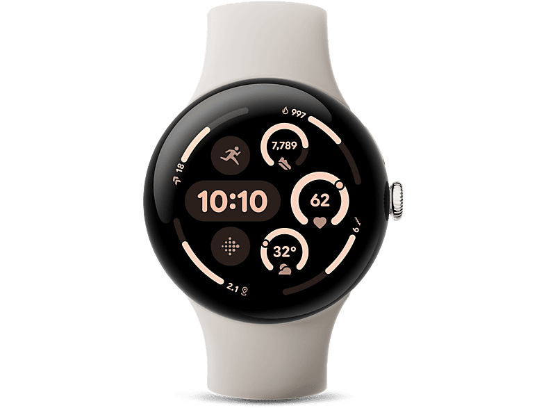 Smartwatch - Google Pixel Watch 3, AMOLED, 45 mm, S-L, Aluminio 100% reciclado, Porcelana — foto 1
