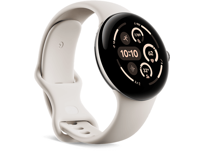 Smartwatch - Google Pixel Watch 3, AMOLED, 45 mm, S-L, Aluminio 100% reciclado, Porcelana — foto 2