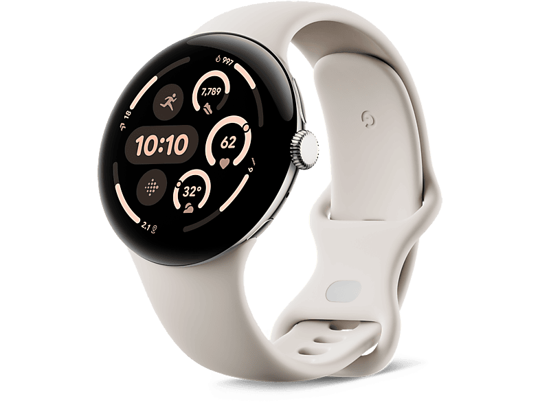 Smartwatch - Google Pixel Watch 3, AMOLED, 45 mm, S-L, Aluminio 100% reciclado, Porcelana — foto 3