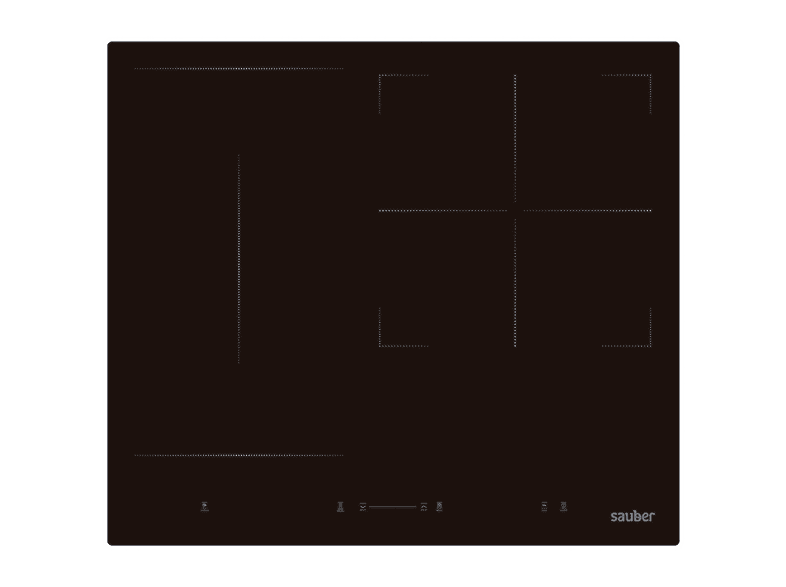 Vitroceramica - Sauber SERIE 7-8000, 3 zonas, 590 mm, Negro